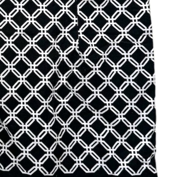 Tradition Vintage Cotton Graphic Sheath Stretch Midi Dress Sleeveless ZipSlit 12 - Picture 11 of 16